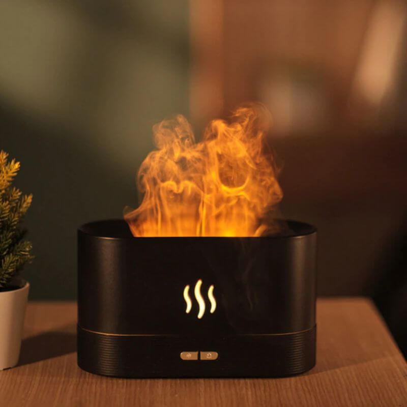 Humidificateur d'air Flamme "AURA" + Huile Essentielle